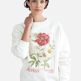 ENA PELLY - Bouquet Relaxed Sweater - Vintage White