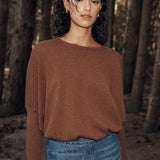 ROWIE - Enzo Merino Knit Jumper - Chestnut Brown