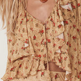 SPELL - Fleur Frill Blouse - Butterscotch