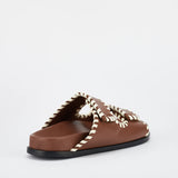 SOL SANA - Fontelina Footbed - Cocoa / Off White Trim