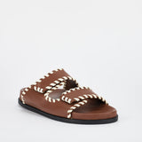 SOL SANA - Fontelina Footbed - Cocoa / Off White Trim