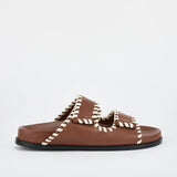 SOL SANA - Fontelina Footbed - Cocoa / Off White Trim