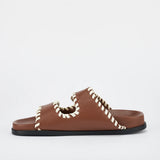 SOL SANA - Fontelina Footbed - Cocoa / Off White Trim