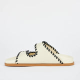 SOL SANA - Fontelina Footbed - Off White / Black Trim