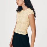 ROWIE - Galo Lace Tee - Lemon