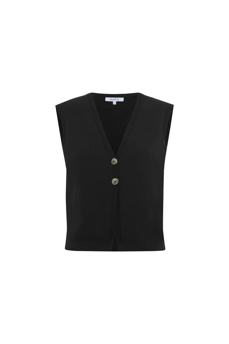 ROWIE - Goldie Knit Vest - Noir