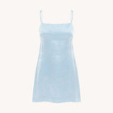 ROWIE - Gwen Silk Mini Dress - Baby Blue