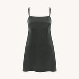 ROWIE - Gwen Silk Linen Mini Dress - Iron