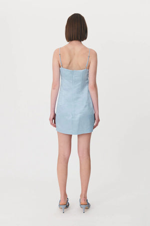 Rowie - Gwen Silk Mini Dress - Baby Blue