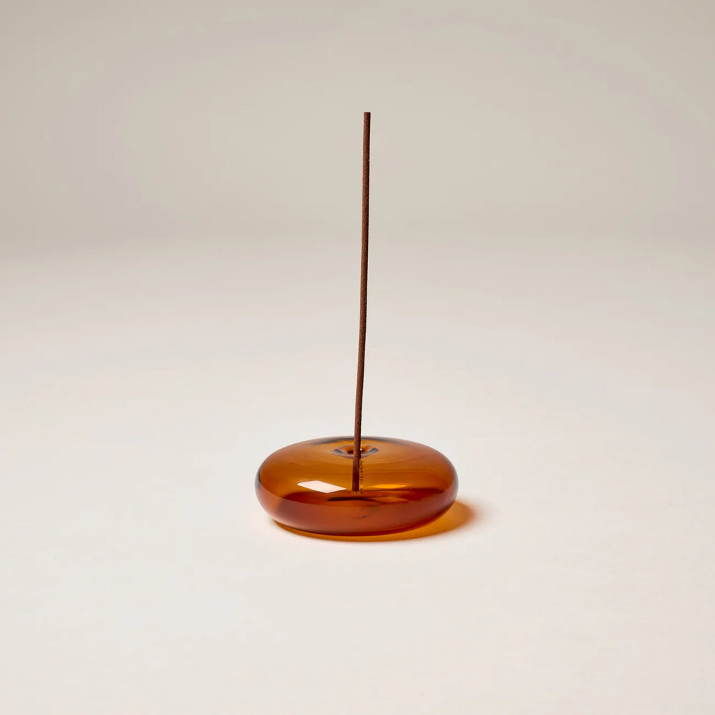 GENTLE HABITS - Glass Vessel Incense Holder - Amber