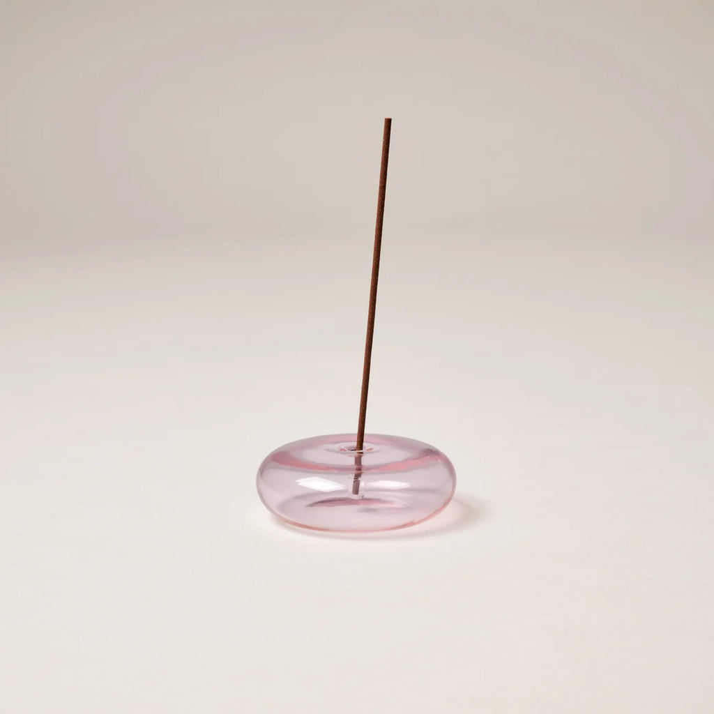 GENTLE HABITS - Glass Vessel Incense Holder - Pink