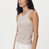 ROWIE - Hubert Knit Tank - Oat Marle