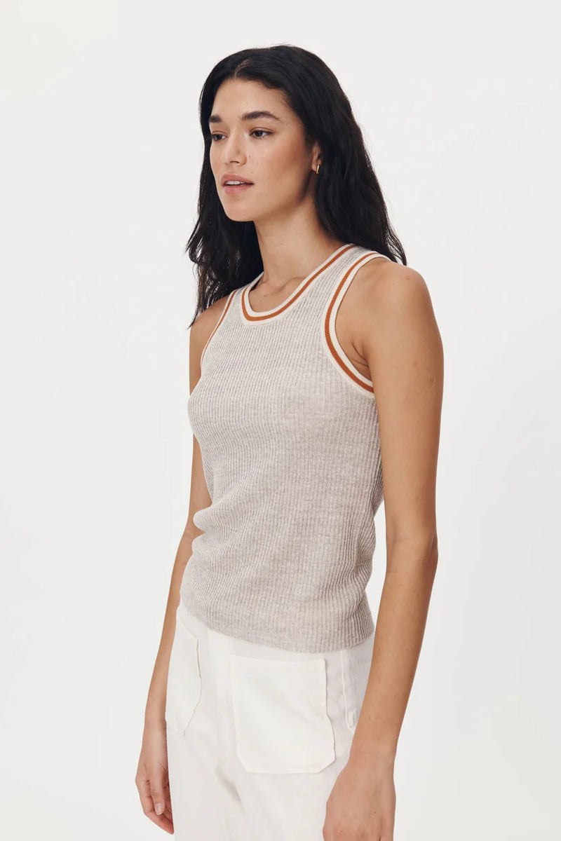 ROWIE - Hubert Knit Tank - Oat Marle