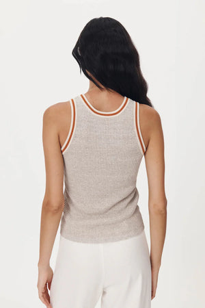 ROWIE - Hubert Knit Tank - Oat Marle