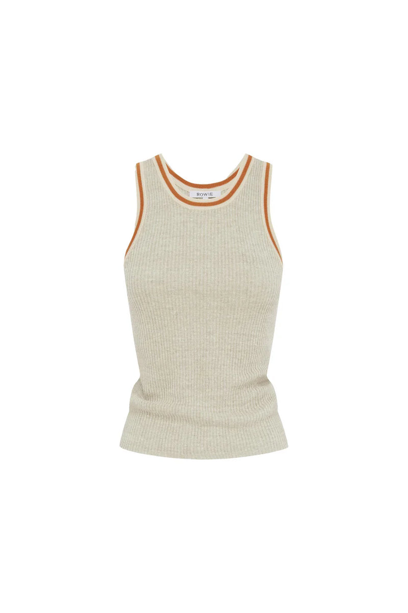 ROWIE - Hubert Knit Tank - Oat Marle