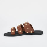 SOL SANA - Hvar Slide - Cocoa / Gold