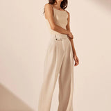 SHONA JOY - Irena High Waisted Tailored Pant - Bone