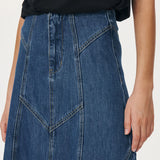 ROWIE - Jeanette Denim Midi Skirt - Classic Denim