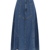 ROWIE - Jeanette Denim Midi Skirt - Classic Denim