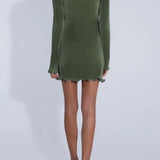 L'IDEE - Silencio Long Sleeve Mini - Moss