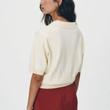 ROWIE - Loretta Knit Top - Creme