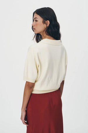 ROWIE - Loretta Knit Top - Creme