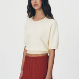 ROWIE - Loretta Knit Top - Creme