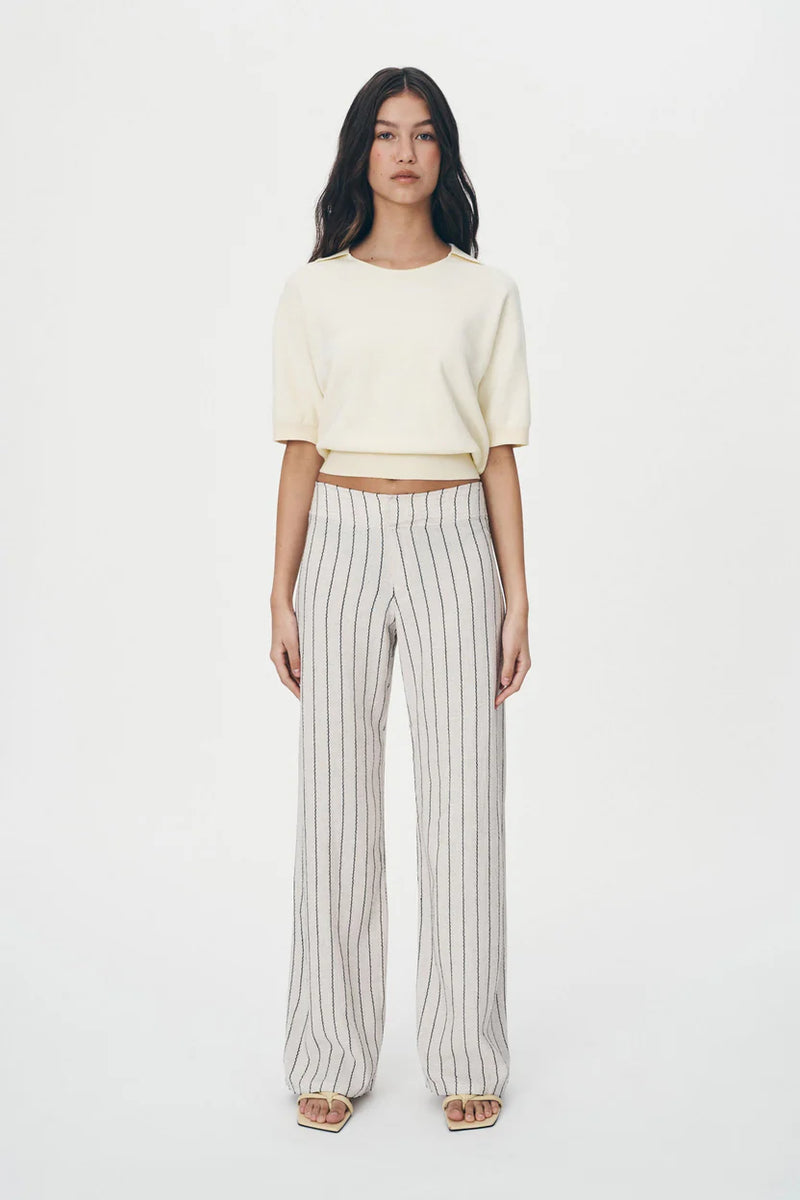 ROWIE - Loretta Knit Top - Creme