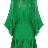 SHONA JOY - Ruched Panelled Dress - Tree Green