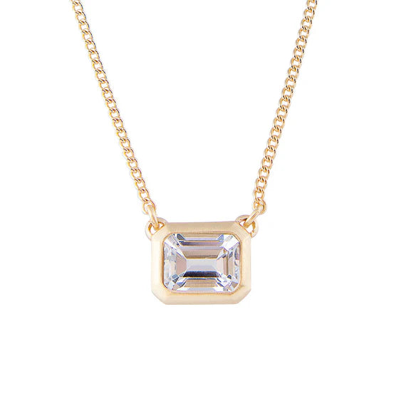 FAIRLEY - Aquamarine Deco Necklace