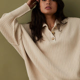 ARCAA - Margo Button Up Sweater - Sand