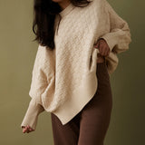 ARCAA  - Sierra Organic Knit Sweater - Oat