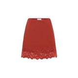 ROWIE - Marina Silk Mini Skirt - Burgundy