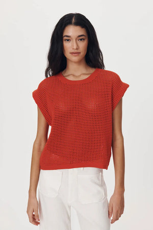 ROWIE - Mimi Knit Top - Candy Red