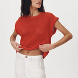 ROWIE - Mimi Knit Top - Candy Red