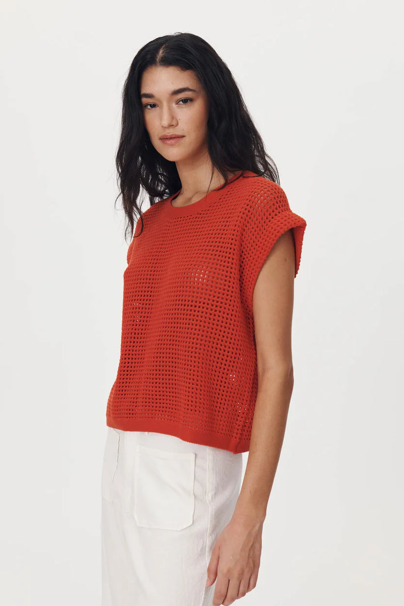 ROWIE - Mimi Knit Top - Candy Red