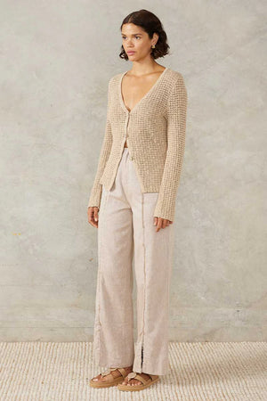 MON RENN - Marina Knit Top - Stone