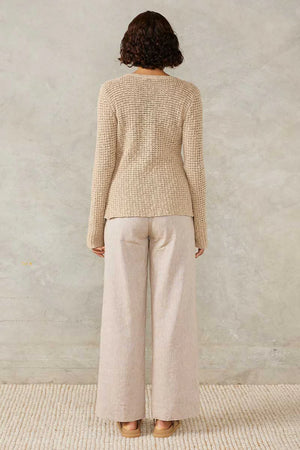 MON RENN - Marina Knit Top - Stone