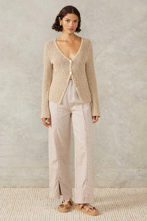 MON RENN - Marina Knit Top - Stone