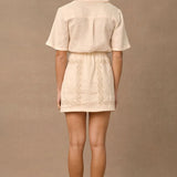 MON RENN - Ora Shirt Dress - Cream / Biscuit