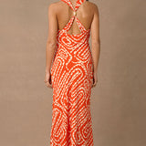 MON RENN - Tempo Print Maxi Dress