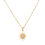 Satya - North Star Moonstone Starburst Necklace