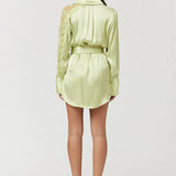 SUBOO - Nicky Mini Shirt Dress - Celery Green