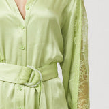 SUBOO - Nicky Mini Shirt Dress - Celery Green