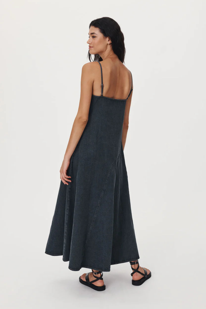 ROWIE - Nialley Organic Maxi Dress - Washed Black