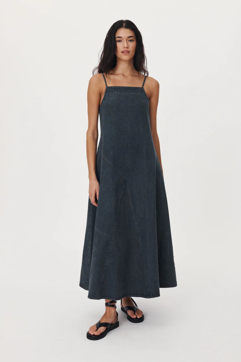 ROWIE - Nialley Organic Maxi Dress - Washed Black