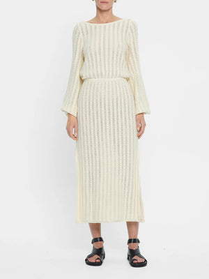 KIVARI - Noa Knit Dress - Ivory