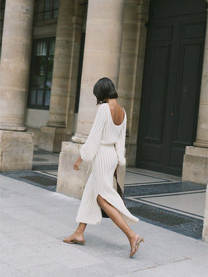 KIVARI - Noa Knit Dress - Ivory