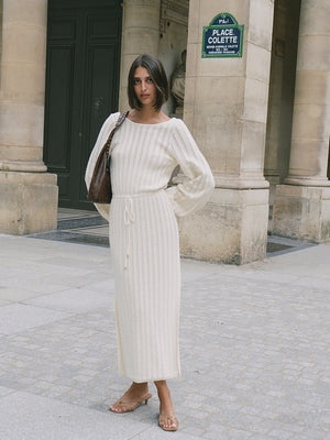 KIVARI - Noa Knit Dress - Ivory