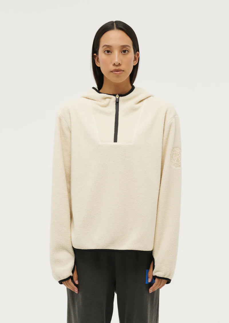 P.E NATION - Sherpa Hoodie - Pearled Ivory